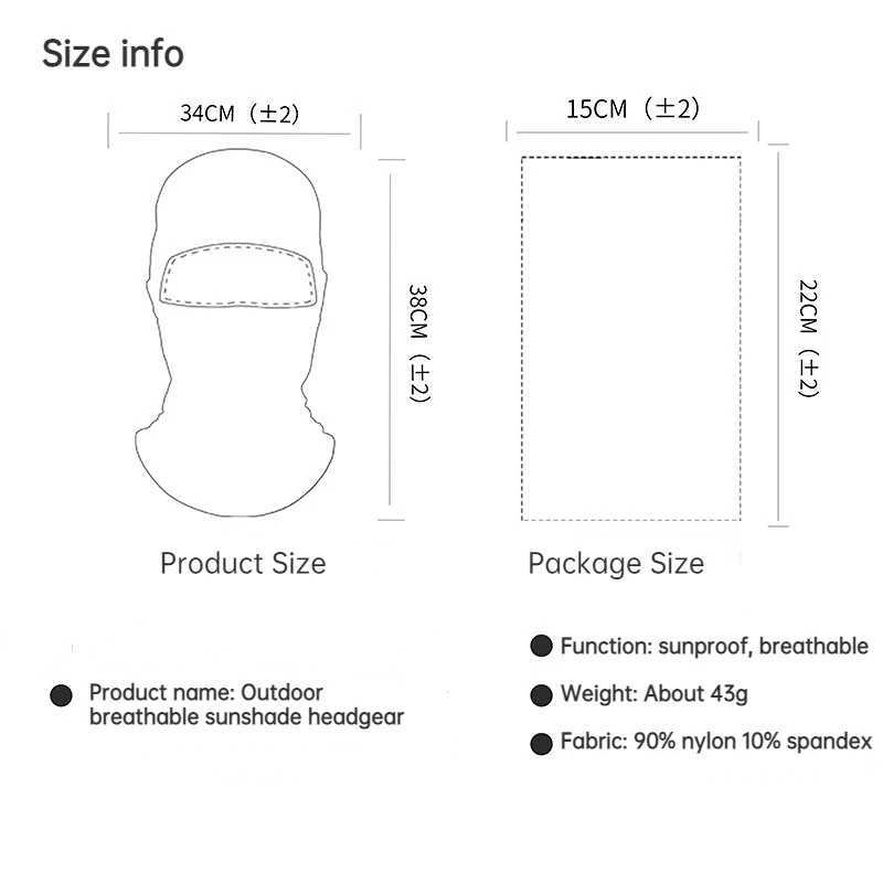 Fishing Breathable gear Multipurpose Scarf Spring Summer Cycling Face Mask Sunproof Windproof for Military Climbing Fishing M260320