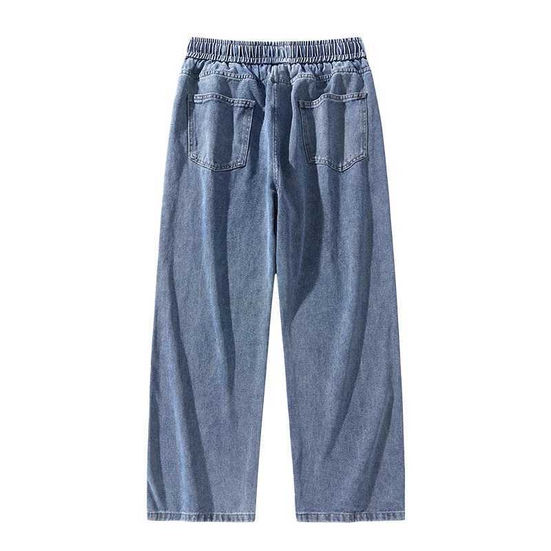 Mens American Style Loose Straight Leg Jeans Vintage Spring Summer New Arrival Drapey Trendy Wide Leg Long Pants D260320