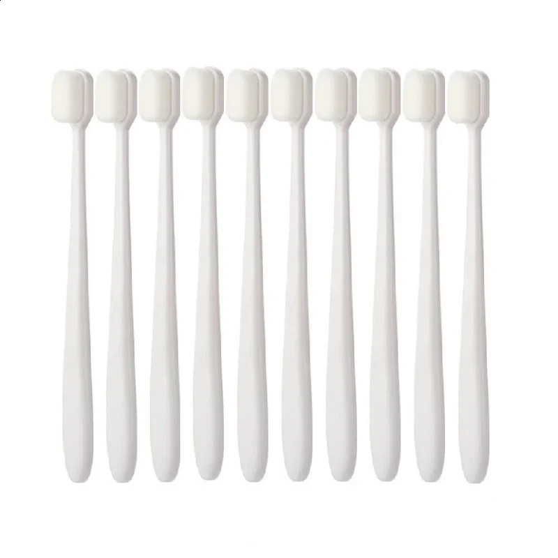 10pcs/set Toothbrush Million Nano Bristle Ultrafine Adult Tooth Brush Teeth Deep Cleaning Dental Oral Care Brush Portable Travel 260320