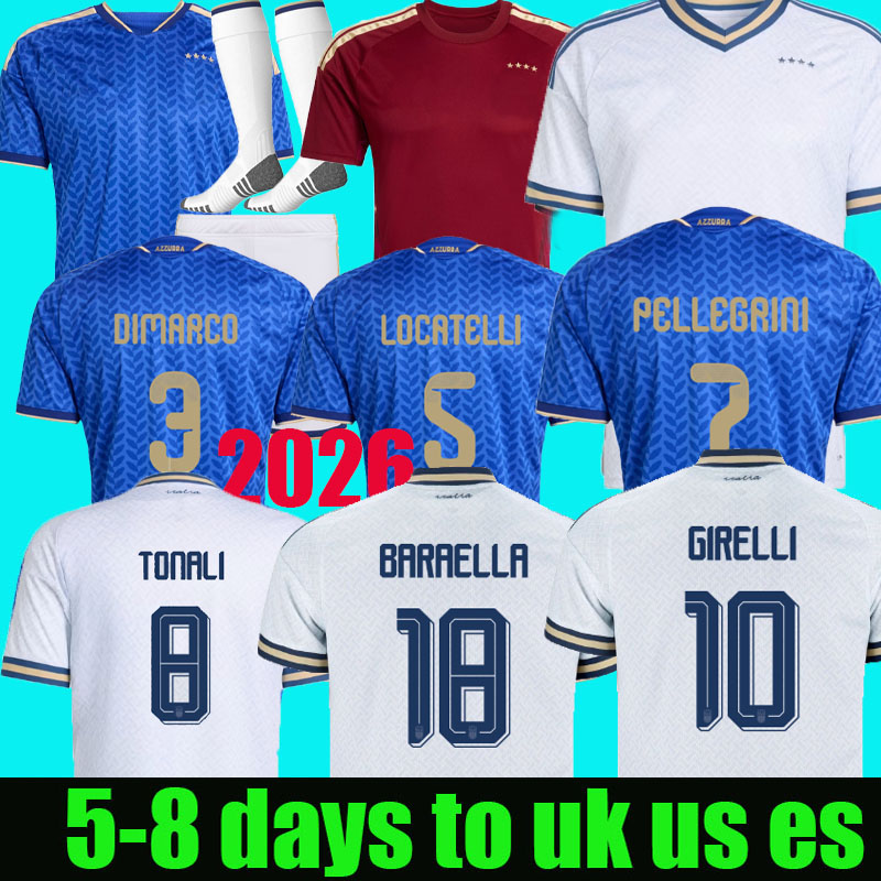 Maglia italia soccer jerseys 2026 2027 home away 25 26 27 ITALYS football shirts tonali women adult kids kit fans player short sleeve top quality GOALKEEPER