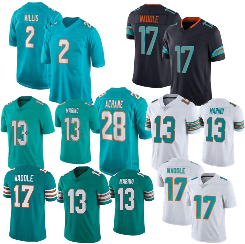 Miamis DolphinsS jesrey Malik Willis Football Jersey Dolphinsjesrey Dan Marino Devon Achane Braxton Berrios Csonka Taylor