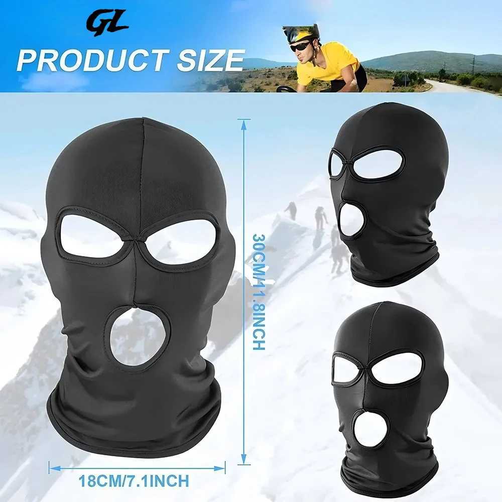Balaclava 3 Hole Full Face Mask Ski Mask for Men Women Breathable Motorcycle Cycling Riding Sports Balaclava UV Protection Mask M260320