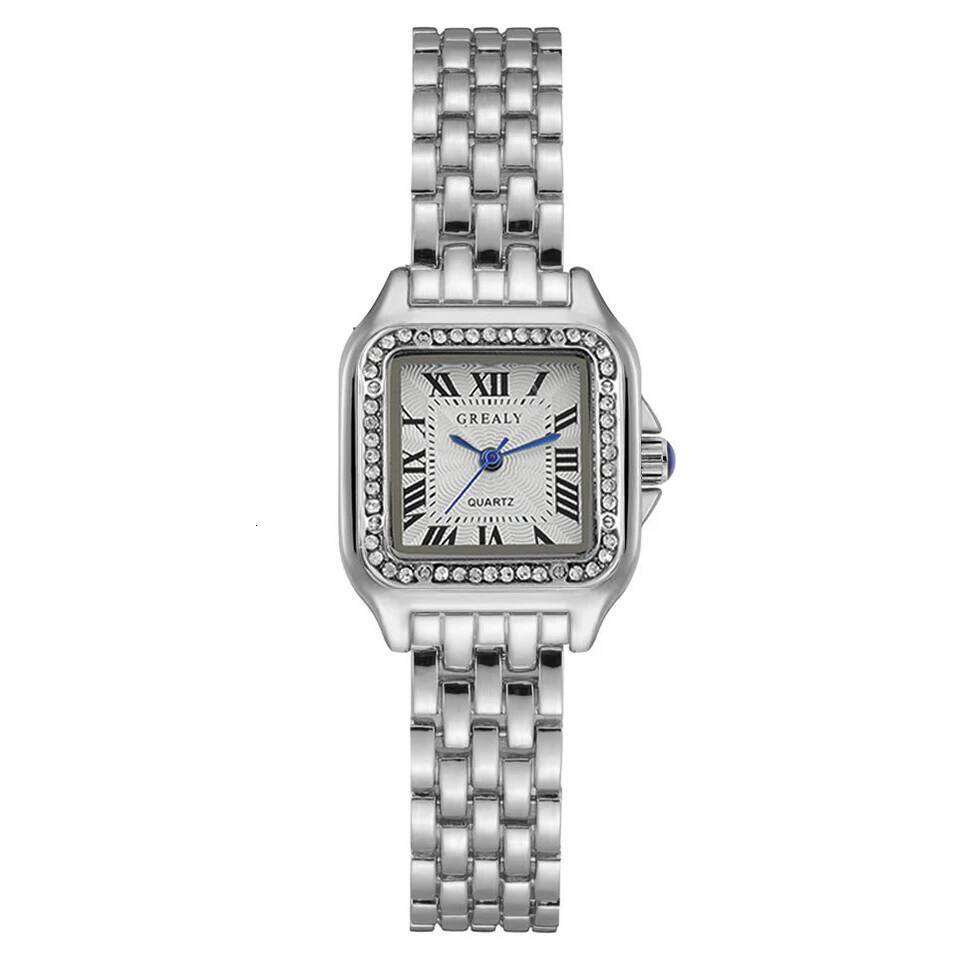 Luxury Rhinestone Women Watches Fashion Square Quartz Wristwatch Simple Ladies Clock Reloj Mujer