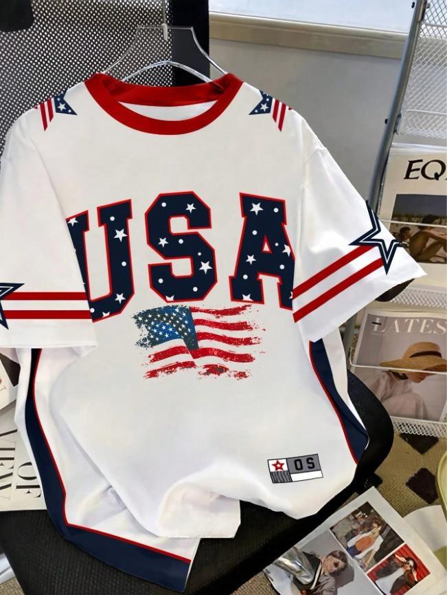 Hot selling fashionable men's summer personalized letter print comfortable and breathable round neck T-shirt outdoor street top