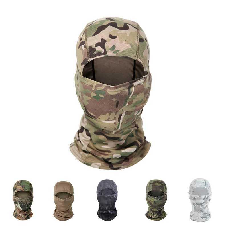 Tactical Camouflage Balaclava Full Face Mask Wargame CP Military Hat Hunting Bicycle Cycling Army Bandana Neck Gaiter M260320