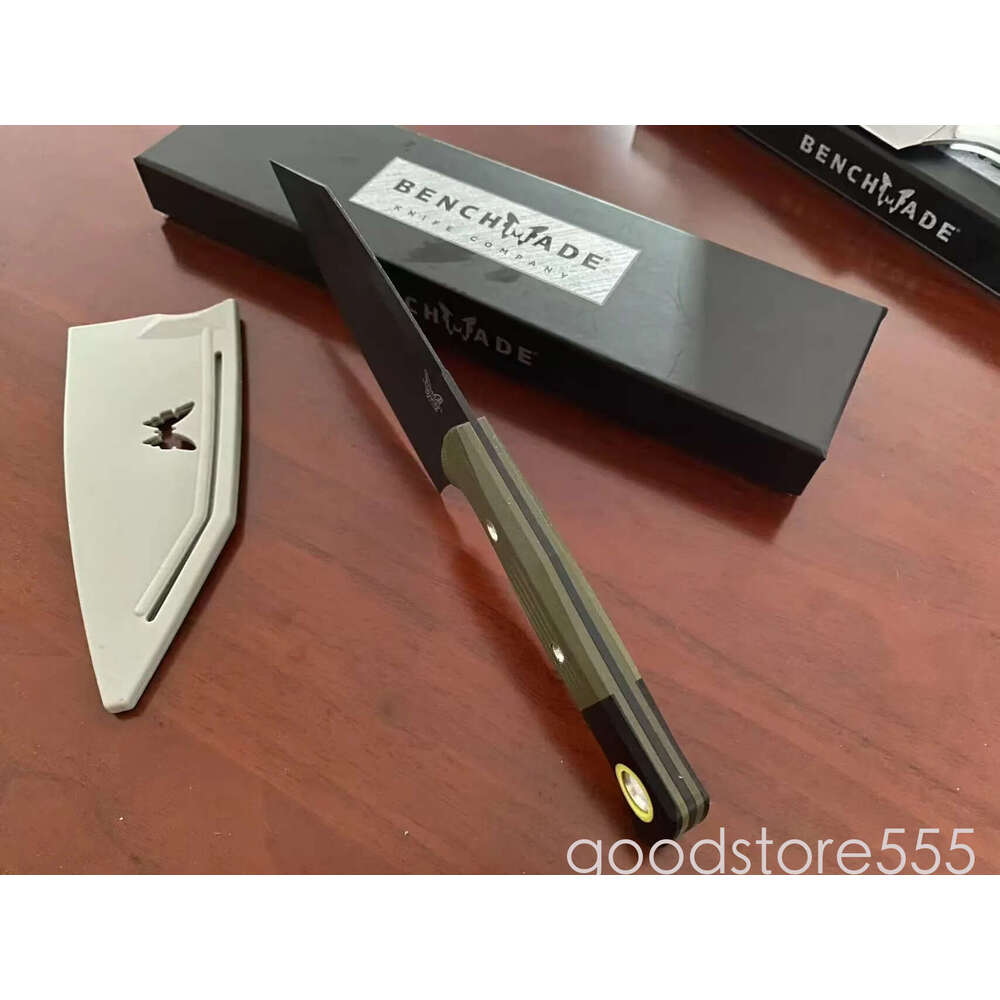 4Models pocket knife 4010BK-01 couteau Fixed fixed blade knife Blade Knife 5.82 CPM-154 Black Clip Point Blade, OD G10 Handles with G10 Bolsters