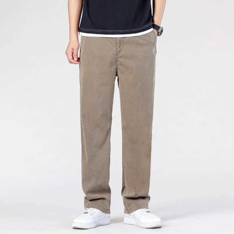 Summer New Baggy Jeans Mens Classic Thin Lyocell Fabric High Quality Straight Casual Pants Soft Denim Trousers Coffee Blue Gray D260320