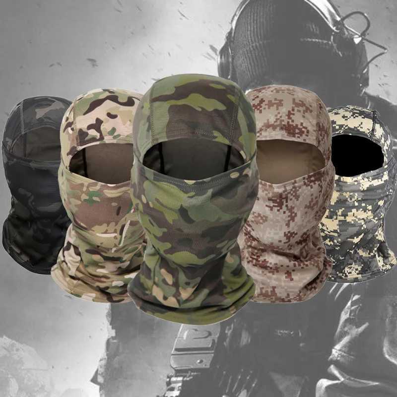 Tactical Camouflage Balaclava Full Face Mask Wargame CP Military Hat Hunting Bicycle Cycling Army Bandana Neck Gaiter M260320