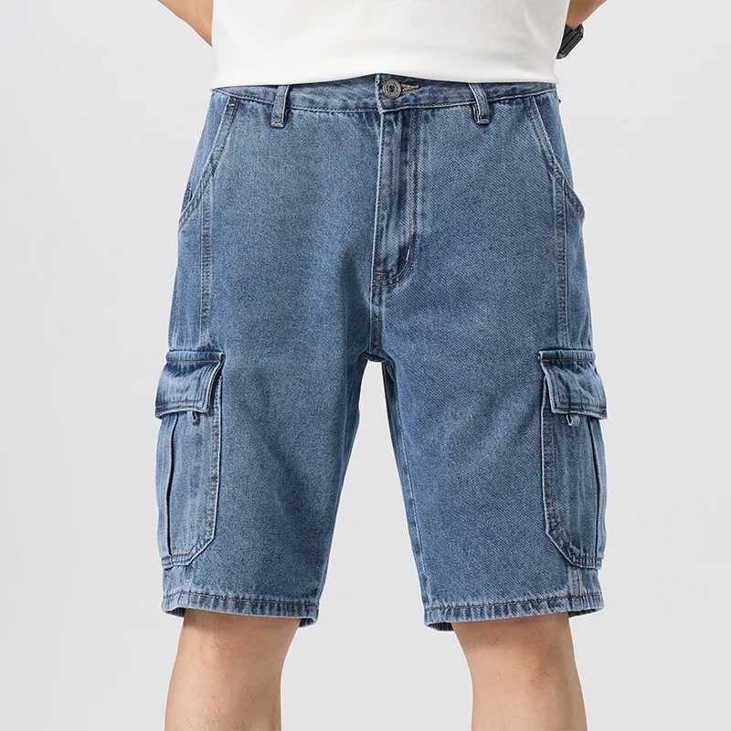 Mens Summer Cool Fashion Denim Jeans Six Pocket Design Regular Fit No Stretch Light Blue Trendy Casual Pants D260320