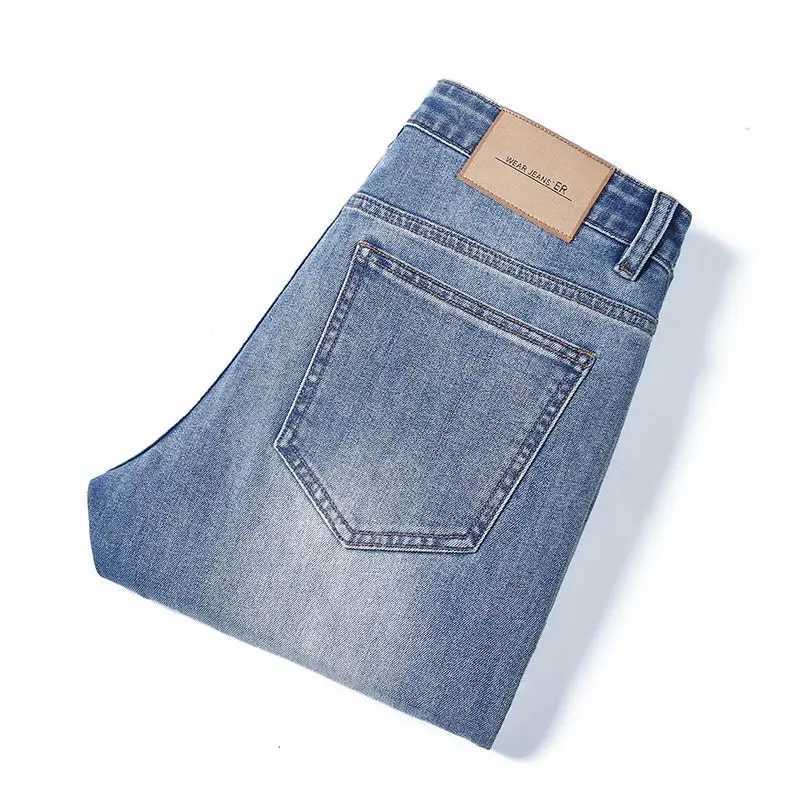 New Autumn/Winter 2025 Young Men Slim Stretch Jeans Straight Men High Waist Young Men Fashion Mens Trousers Jeans Pants D260320