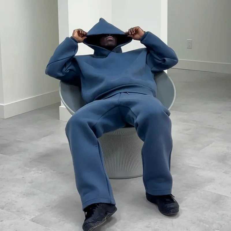 Mens New Sportswear Set Trendy 2-Piece Hoodie Pants for Outdoor Basketball M260320