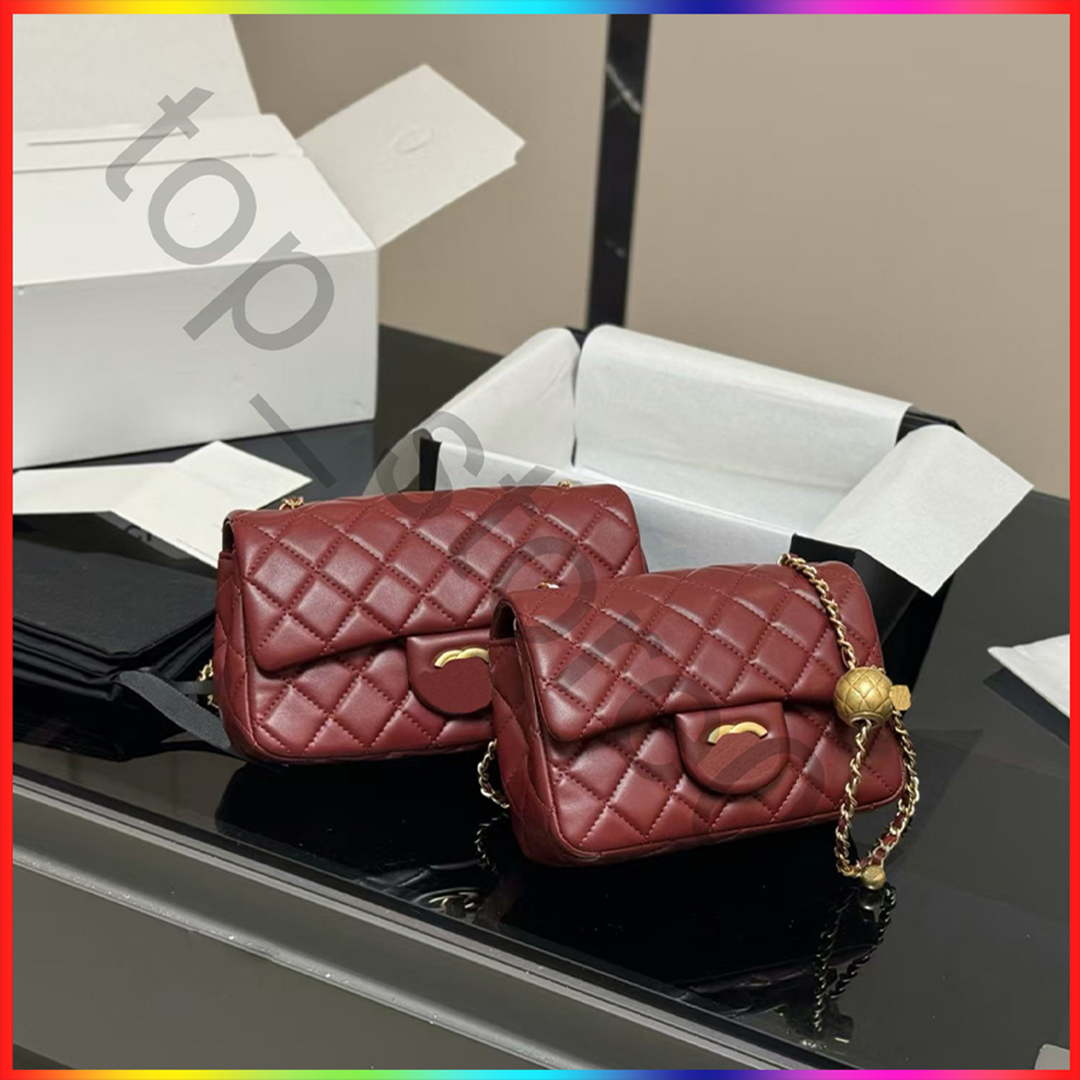 5A Luxury Bag Designer tote bag Shoulder Bags Designer Mini Flap Chain cc bag Strap Cross Body Handbag With Gold Ball Women Fashion Purse Classic Style Crossbody bag