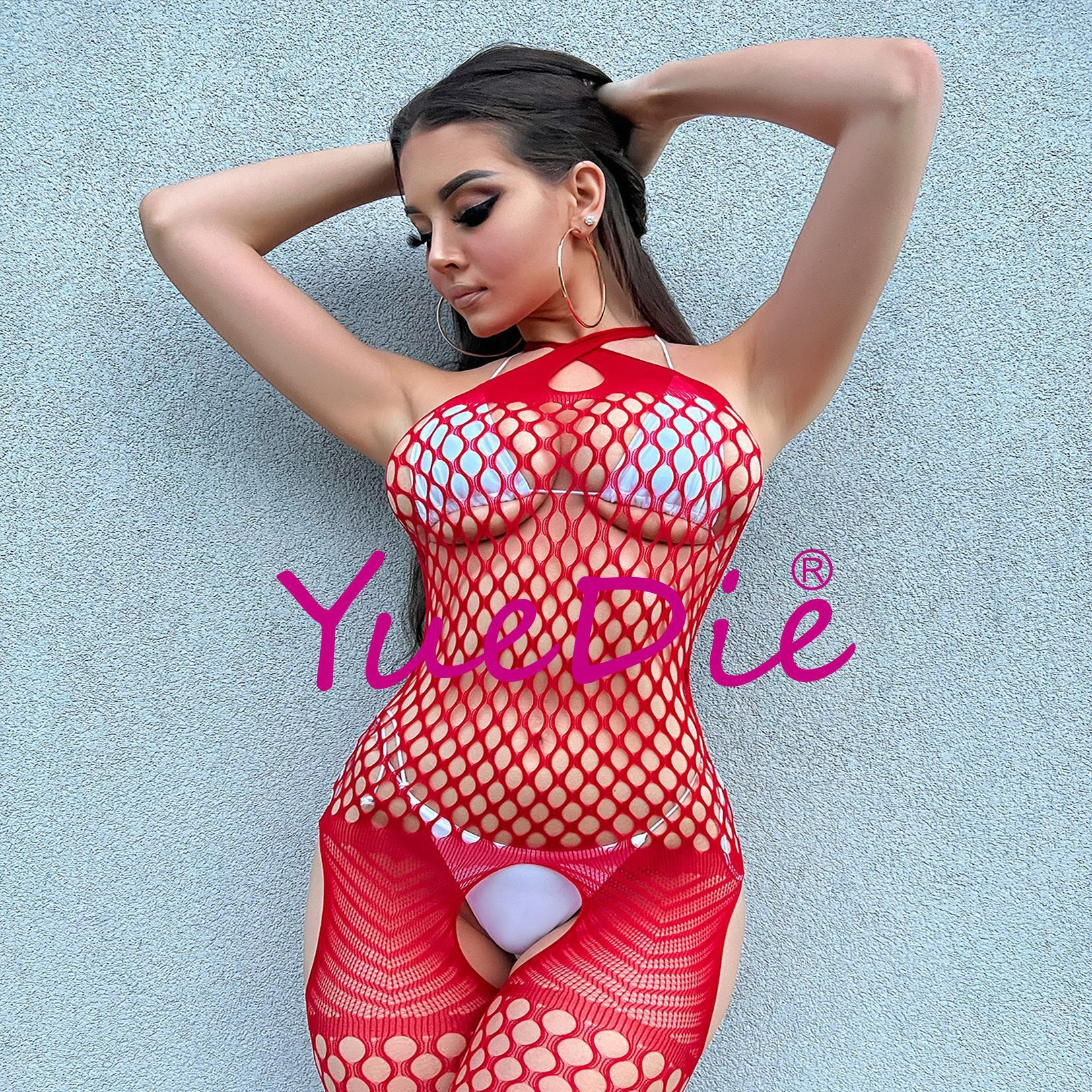 Designer luxury Benxi New European and American Style Sexy Stockings Open Crotch Sleepwear Sexy Tight Mesh High Waist Mesh Top Multi-color 9600