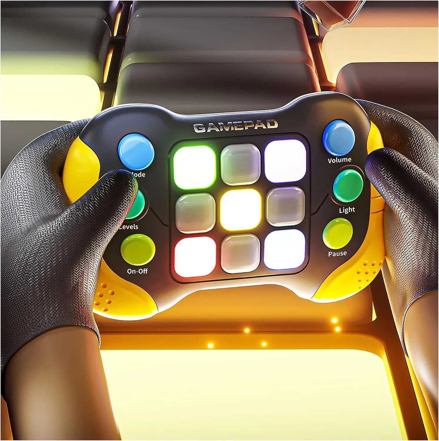 Electronic Pop Quick Push Gamepad consoles toys Chases RGB Light Fun Anti Stress Relief Game Machine Toy Gifts For Kids Adults Y260319