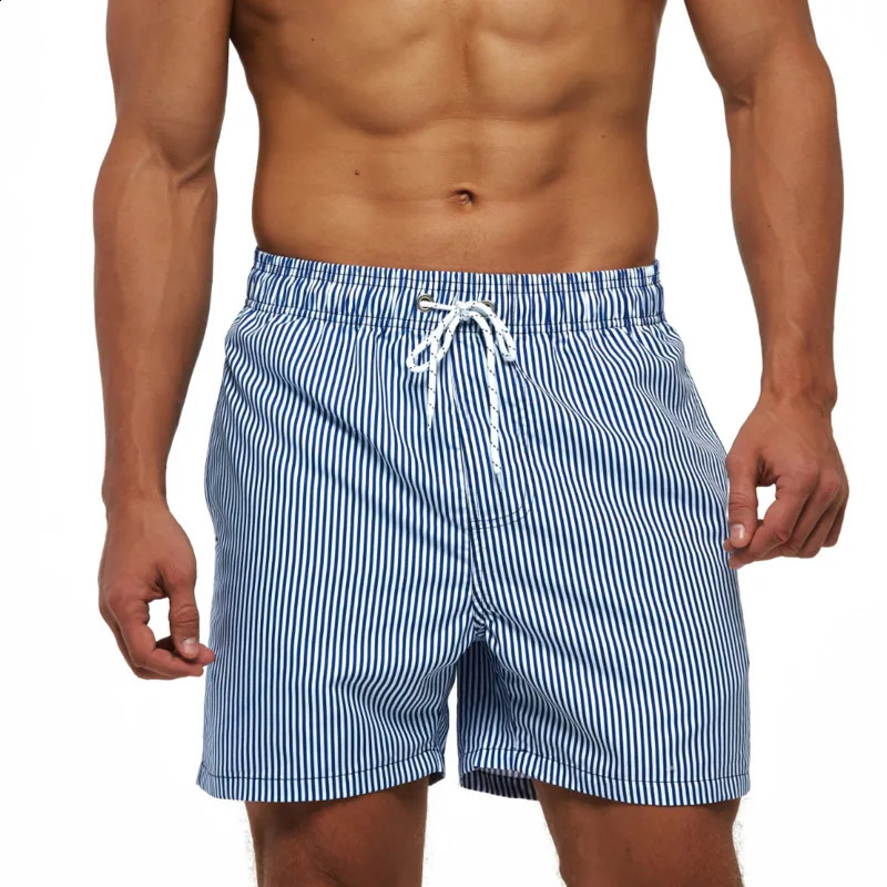 3XL 4XL Big Size Swimming Shorts Men Board Shorts Stripes Quick Dry Boardshort Beach Swim Trunks Swimwear Mens Surf Bath Wear 260320