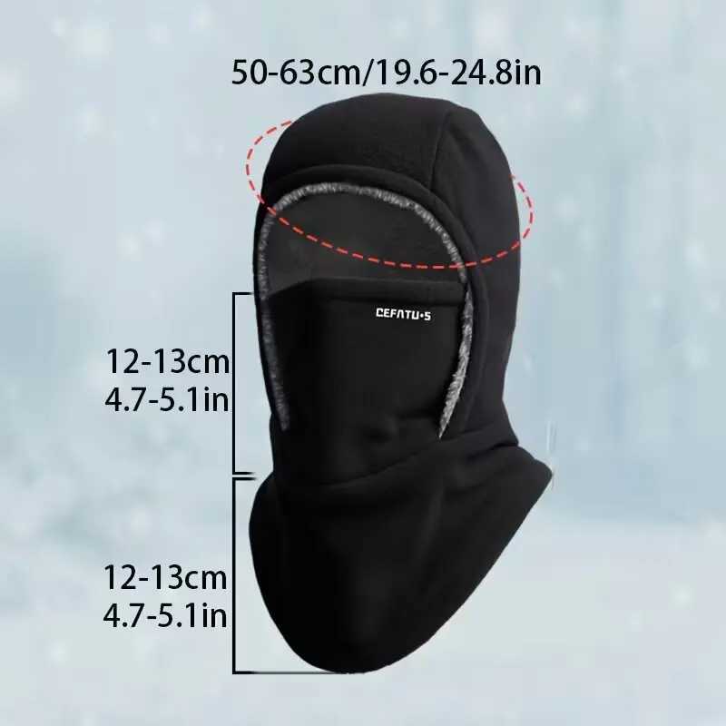 Fleece Balaclava Cycling Cold-proof Windproof Warm Hood and Hat Thicken Thermal Ski Windproof Women Men M260320