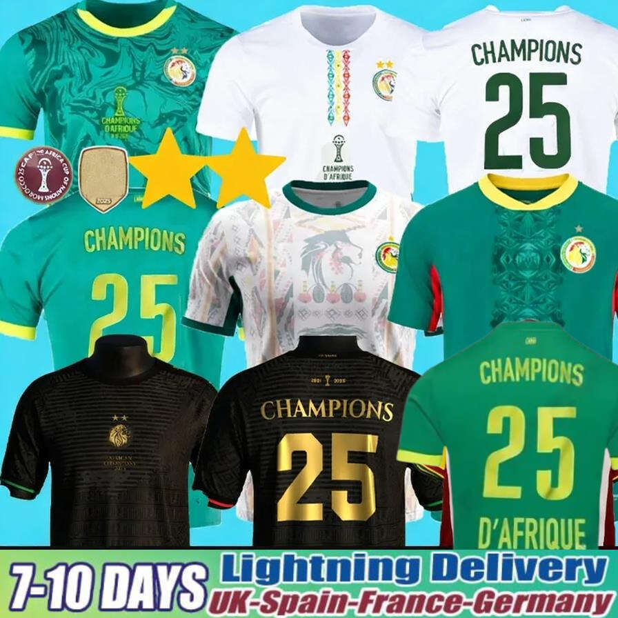 2 Star Senegal Soccer Jerseys 2025 2026 National Team SARR P.M.SARR N.JACKSON DIALLO SABALY NDIAYE LAMINE KOULIBALY DIATTA Top Kid Kit 25 26 27 Football Shirt Jersey