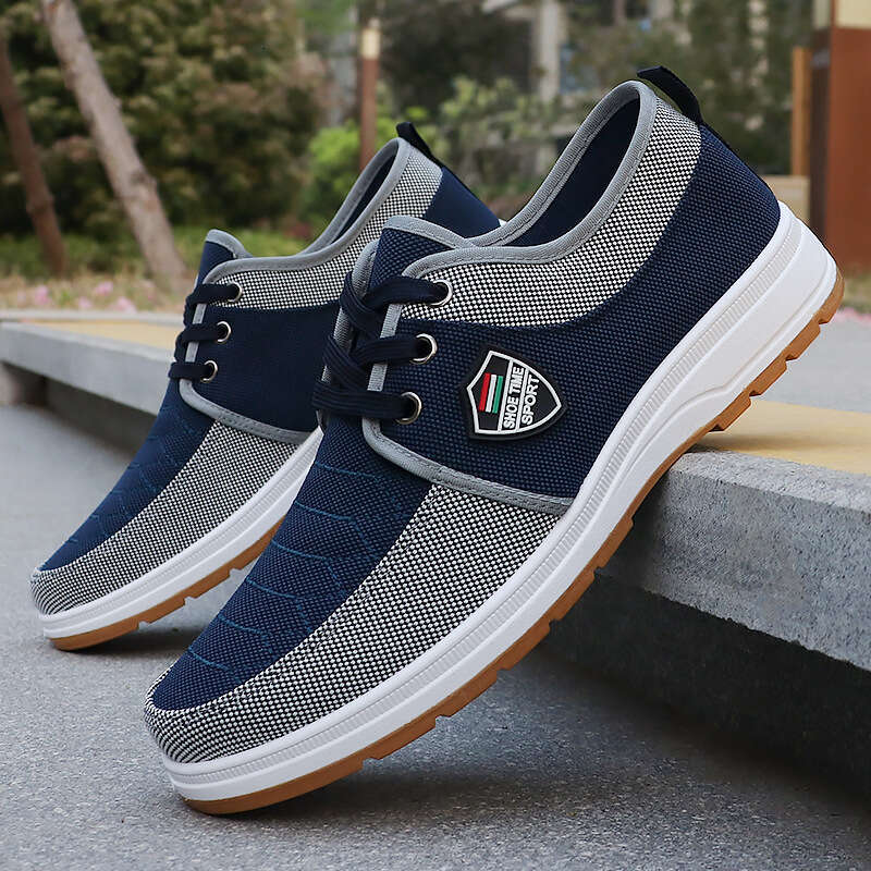 Free shipping Plus Size Old Beijing Lace-Up Canvas Men's Sneakers Wear-Resistant Casual Breathable Work Cloth Shoes
