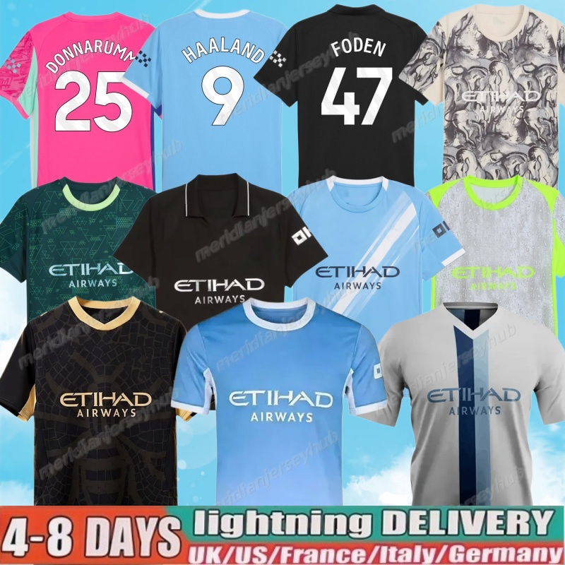 25 26 27 HAALAND MAN CITY soccer jerseys FODEN MARMOUSH DOKU MARMOUSH KOVACIC GVARDIOL home away DE BRUYNE MATHEUS N. football shirt men kids kits goalkeeper pink