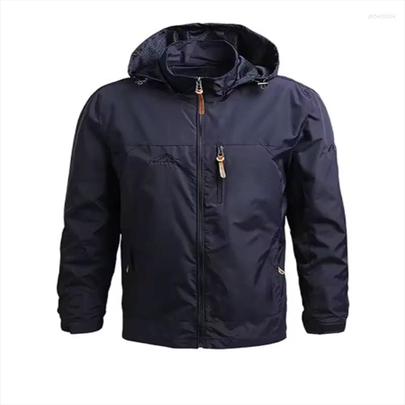 mens vests 2026 spring and autumn coat fashion mountain hooded hardshell jacket windbreaker outdoor blazer wear a001