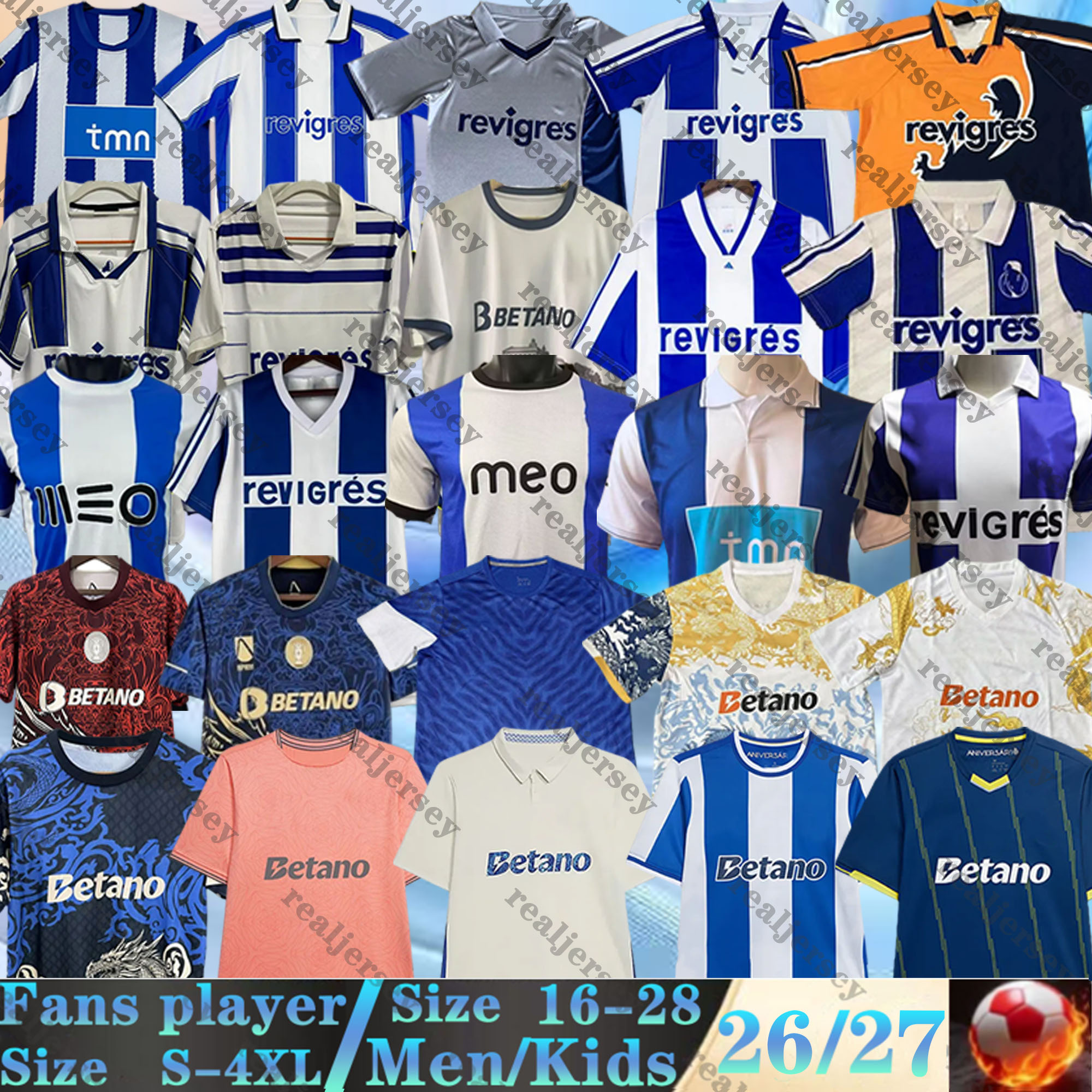25 26 Porto Soccer Jerseys Retro T. SILVA BORJA SAINZ ROSARIO fans Player Version W.GOMES SAMU.A PEPE FROHOLDT ZAIDU Football Shirt 2025 2026 VARELA Men Uniforms Kids Kit