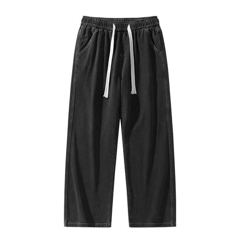 Mens American Style Loose Straight Leg Jeans Vintage Spring Summer New Arrival Drapey Trendy Wide Leg Long Pants D260320