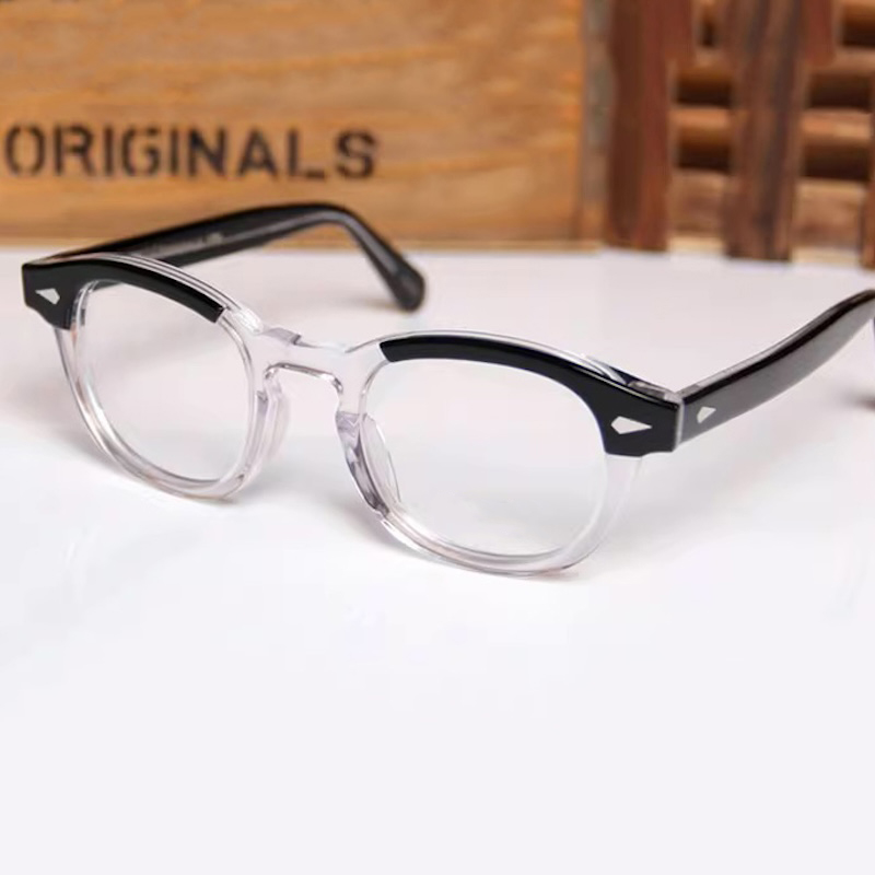 Lemtosh Original NYC Est.1915 Polarized Sunglasses Men Johnny Depp Style Glasses Retro Round Handmade Acetate Frame UV400 Luxury Brand IVSTA Fashion A