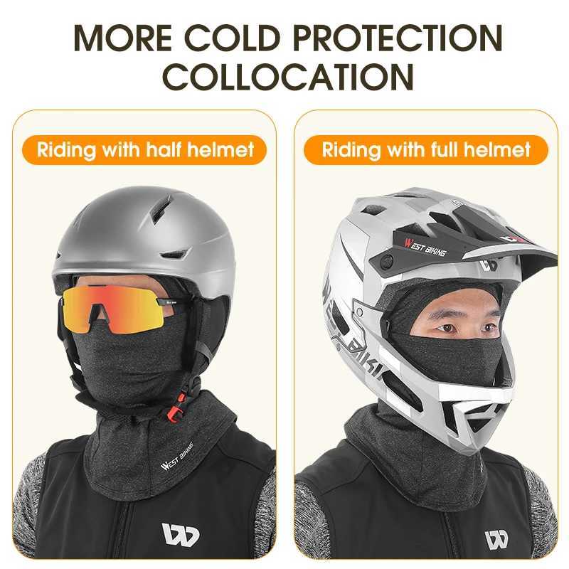WEST BIKING Winter Balaclava Cycling Face Mask Warm Fleece Windproof Dustproof Neck Warmer Hood for Bicycle Motorcycle Skiing M260320