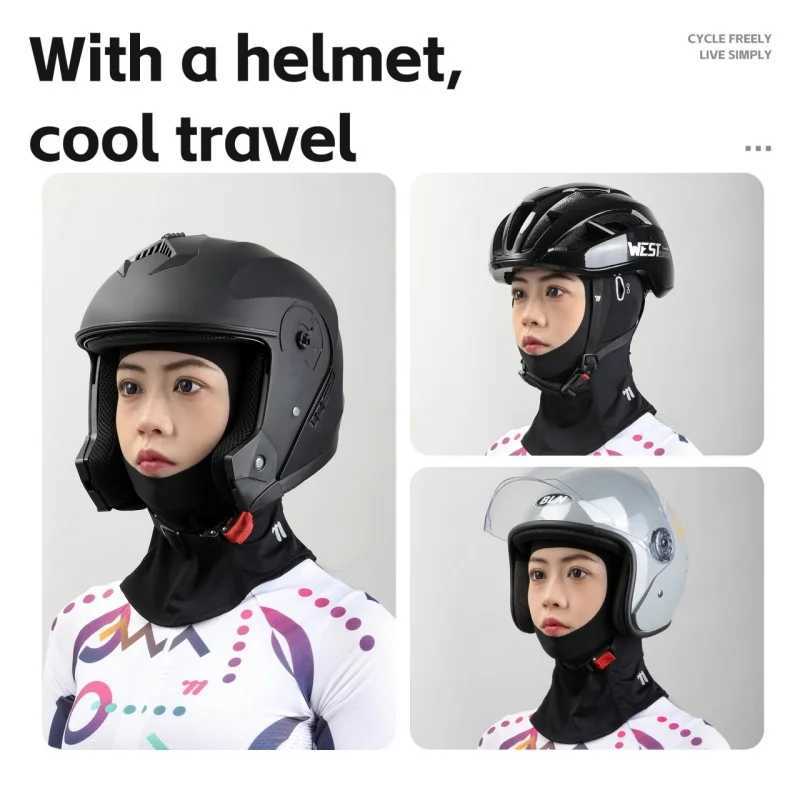 WEST BIKING Summer Sunscreen Balaclava UPF50 Ice Silk Full Face Cycling Mask Running Fishing Climbing Motorcycle Bike gear M260320