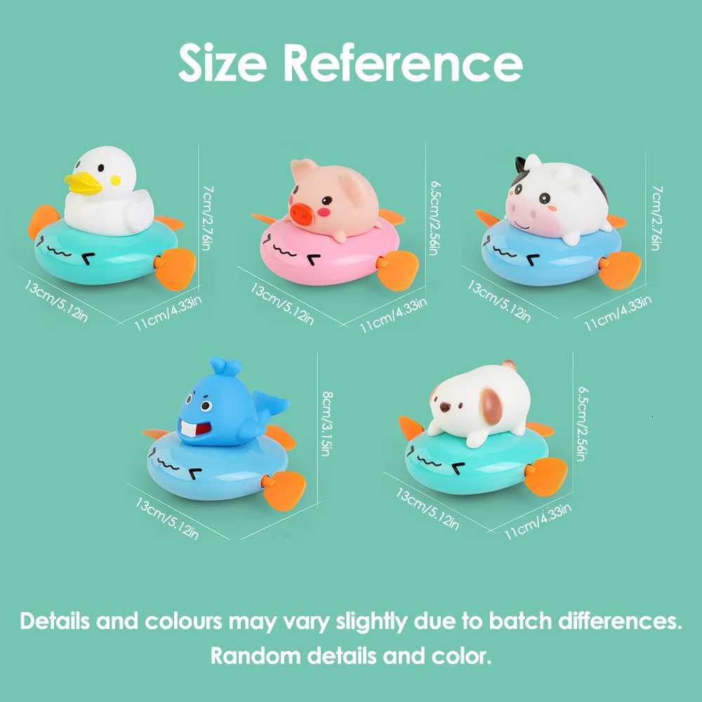 Baby Bath Toy Bathing Cute Ducks piglets cows Swimming Water Spraying Clouds Shower Bath Toy For Kids Water Playing Toy Y260319