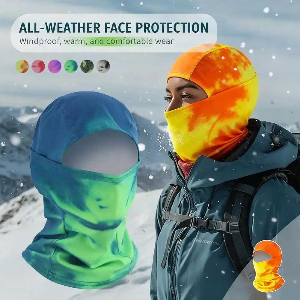 Heat Reactive Balaclava Unisex Temperature Sensitive Color Change Ski Mask Full Wrap Motorcycle For Hiking Cycling M260320