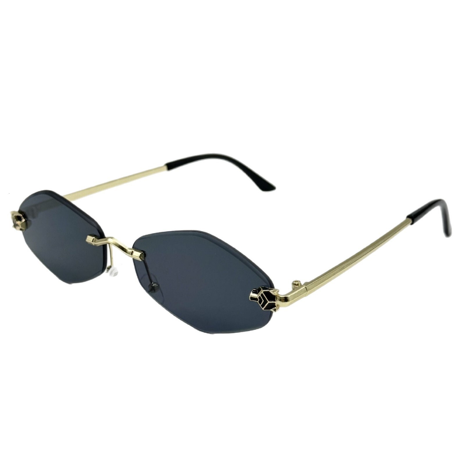Luxury Brand Designer Jewelry Hot-Selling Rimless Sunglasses New Hot Girl Sunglasses European And American Personality Leopard Head UV Protection Sung