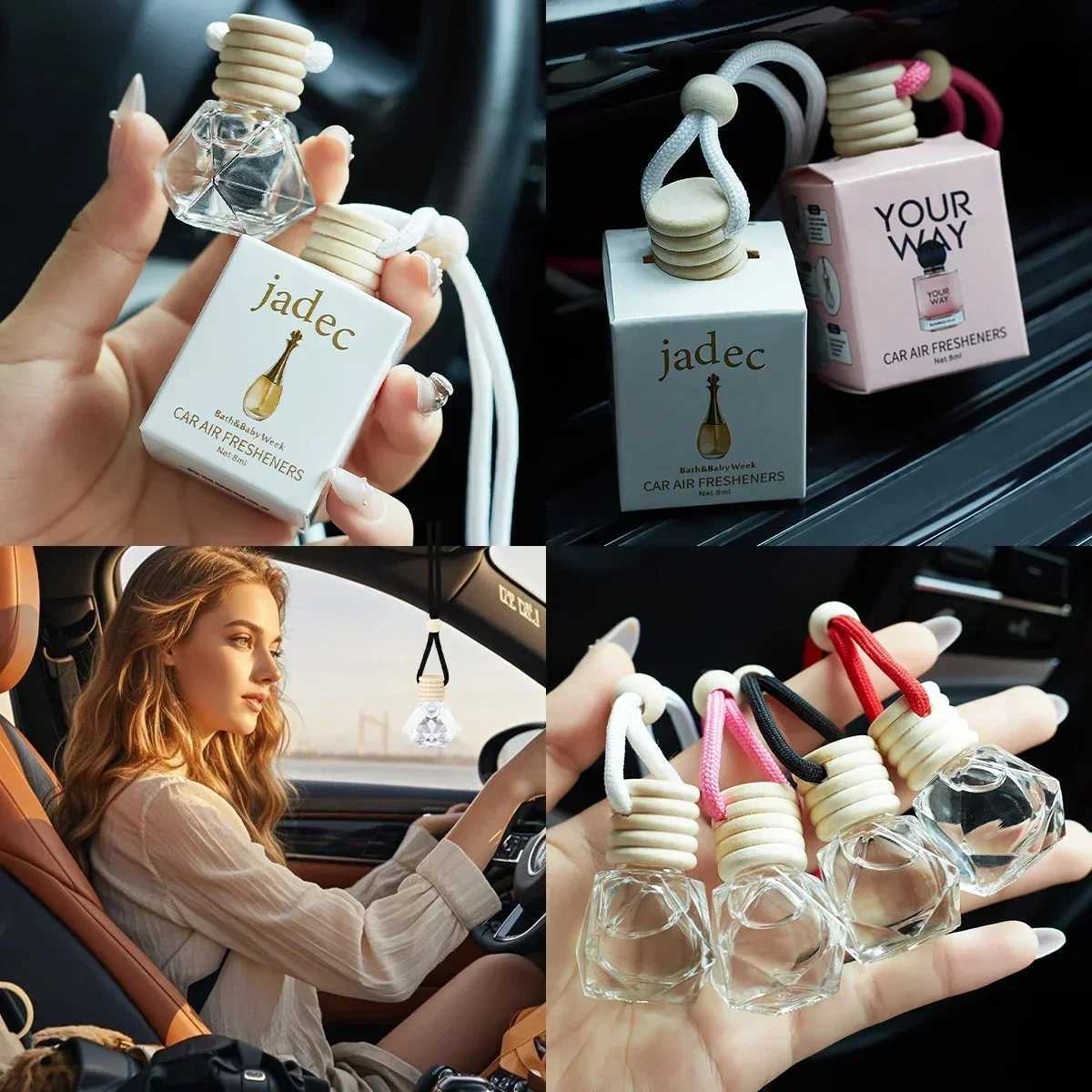 1pc 8ml Car Suspension Air Freshener Cute Car Air Diffuser Home Fragrance Car Air Freshener Suitable for Wardrobes Indoor An H260319