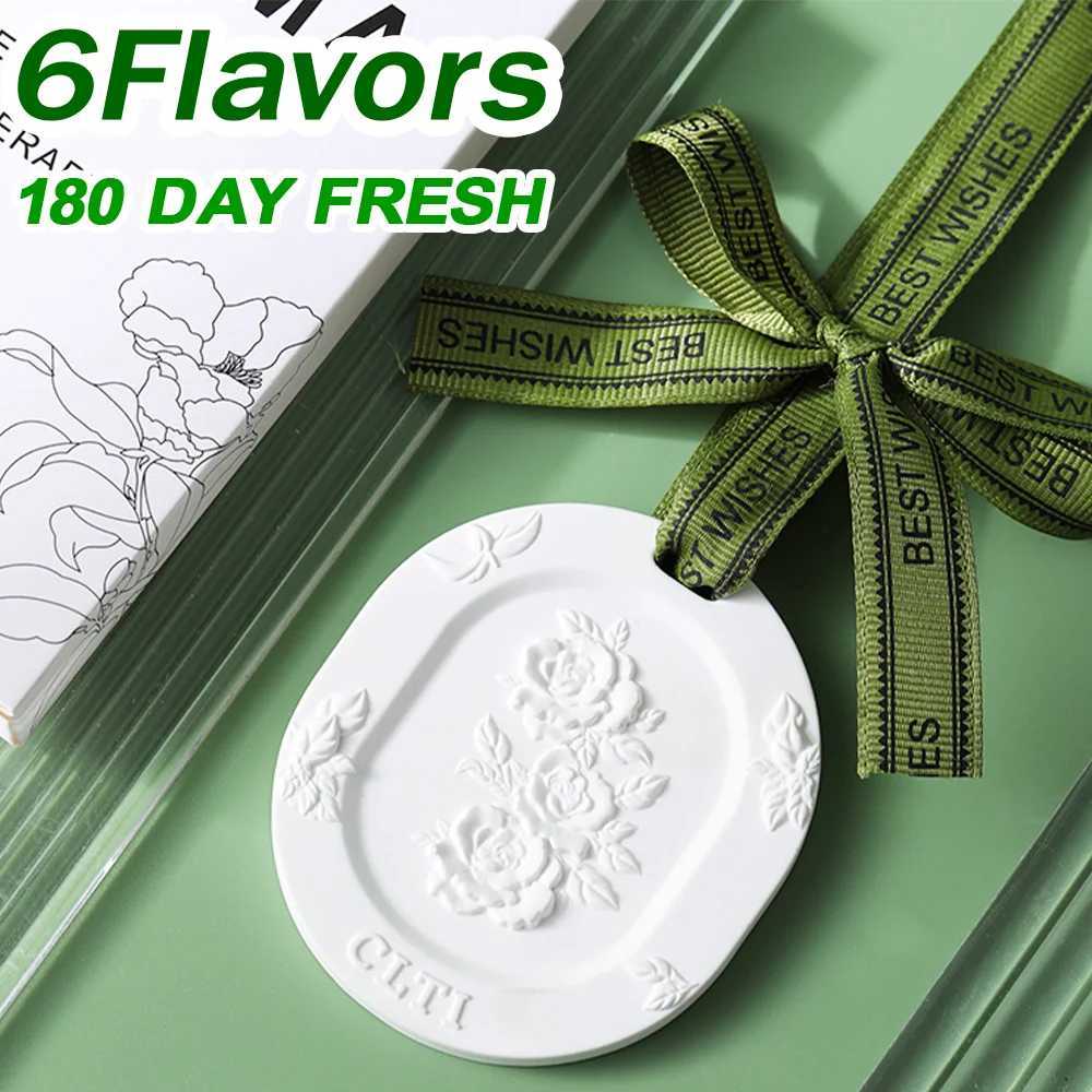 Lasting Aroma Aromatherapy Light Luxury Ancient Home Perfume Diffuser Gypsum Embossed Fragrance Tablet Car Fragrance Pendant H260319
