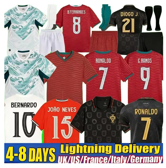 2026 Portuguesa Portugal Soccer Jerseys RUBEN RONALDO PEPE Portugieser 26 27 Portuguese Football Shirt Men Kids Kit Sets World Cup Team Portugals fans player