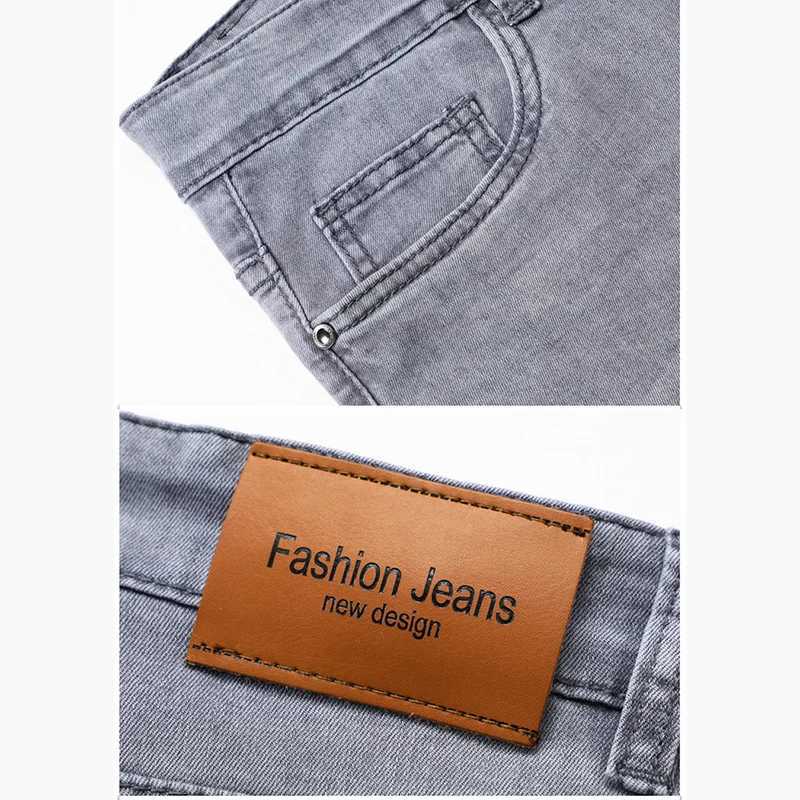 Men Spring Summer Thin Jeans Fashion Comfortable Baggy Straight Leg Versatile Denim Pants Male Classic Daily Blue Gray Trousers D260320