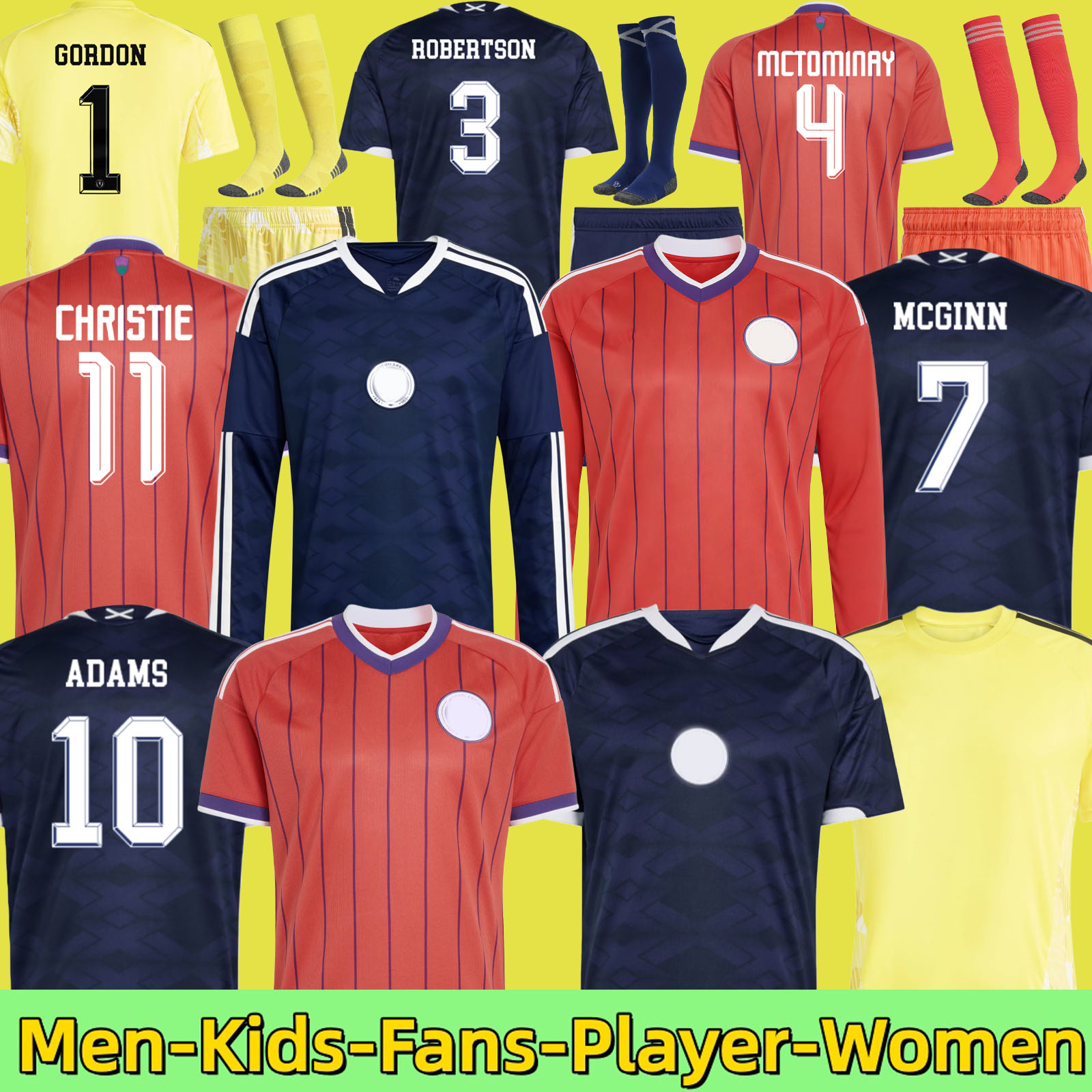 2026 World Cup scotland Fans football shirt Soccer Jerseys ROBERTSON McTominay McGREGOR SHANKLAND MCGREGOR Christmas Gifts Home long sleeves maillot men kids kit