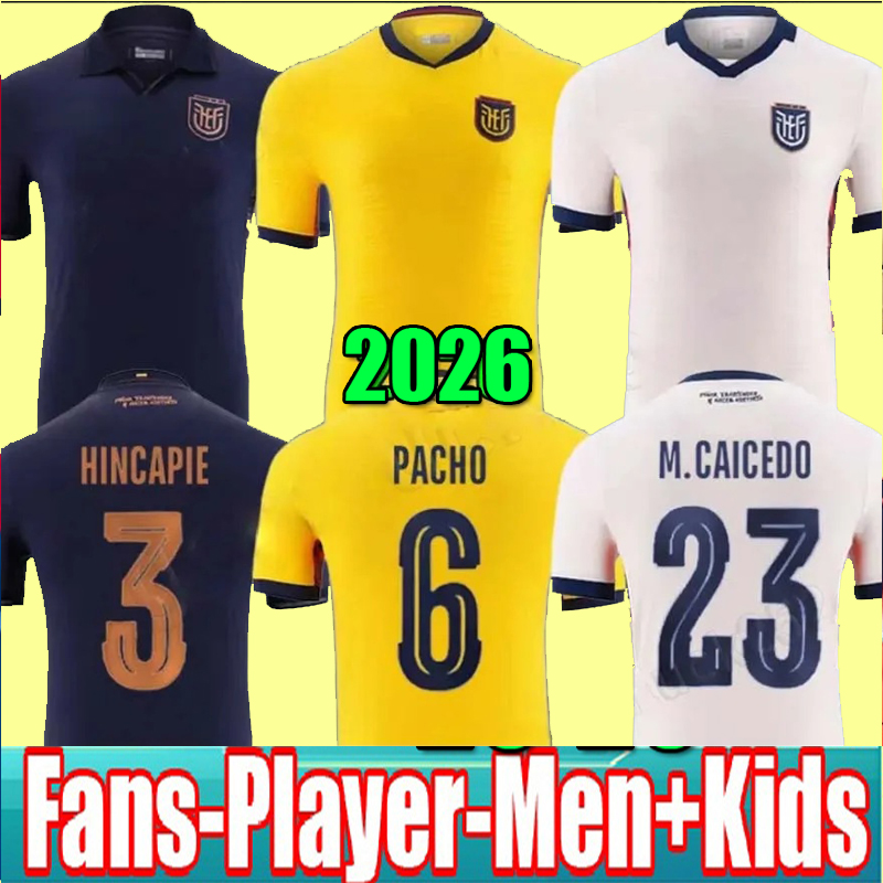 S-4XL 2026 Ecuador Soccer Jerseys national team PACHO ESTUPINAN HINCAPIE CAICEDO VITE VALENCIA ORDONEZ PLATA PAEZ CAMPANA 26 27 football shirt