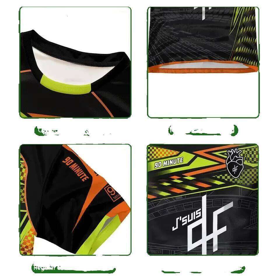 90 Minute PNL J'suis QLF Printed Jersey Men's and Women's Youth Short Sleeve Football Training T-Shirt Adult Children's Clothing