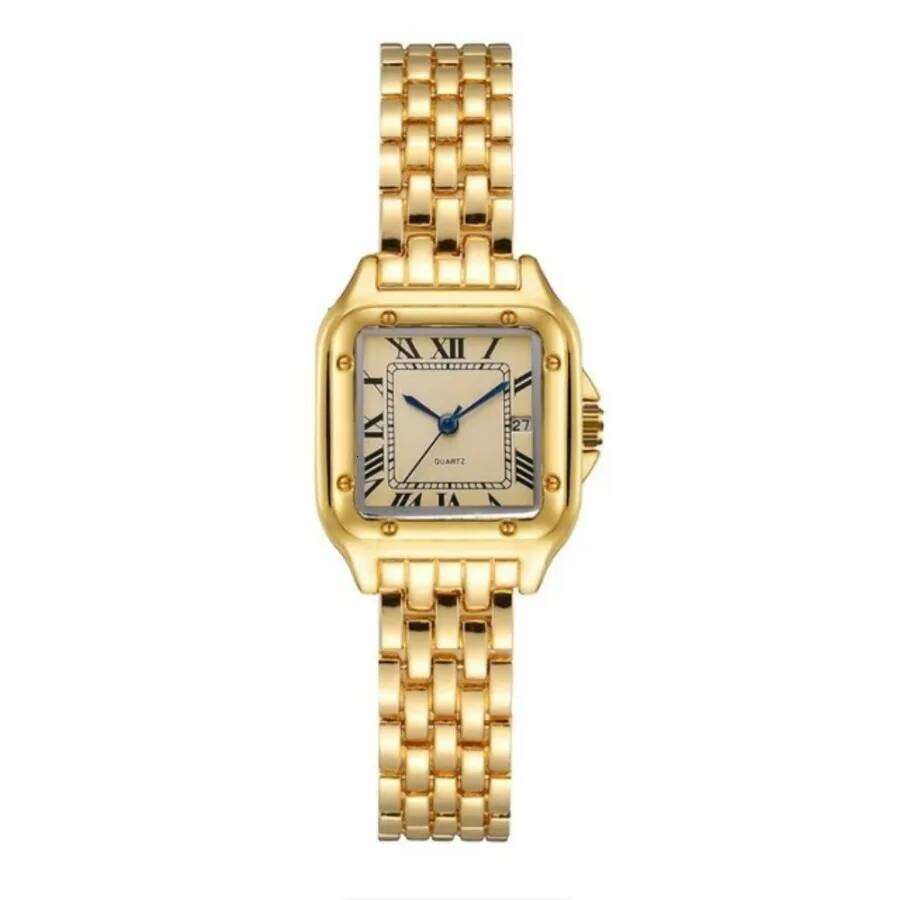 Light-luxury Ladies Watches Business Women Watch High-end Fashionable Roman scale Steel Strip Quartz Wristwatch for Couple man