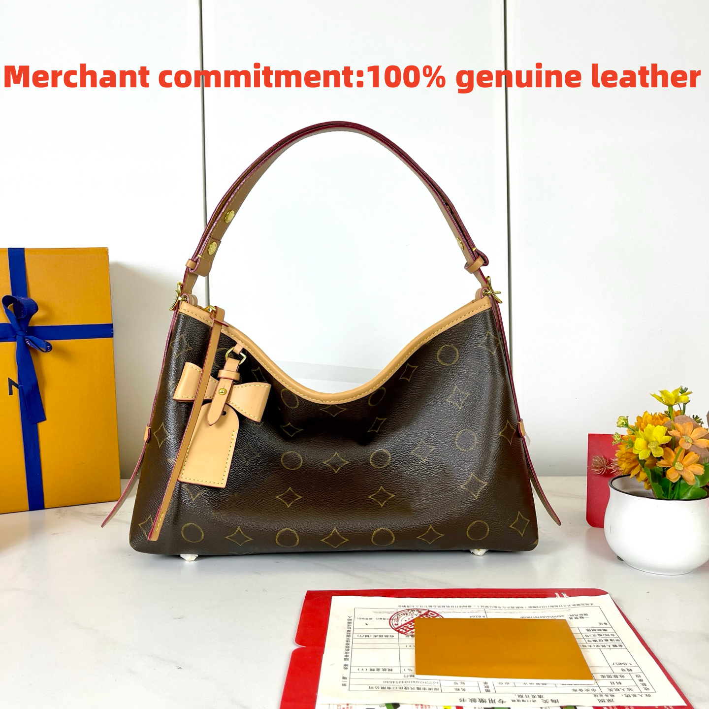 New CARRYALL EAST WEST Shoulder Bag Luxury Designer Coated Canvas Genuine Leather Handbag Textile Lining Zip Closure Tote Bag Women Casual Shopping Purse 10A Chip as