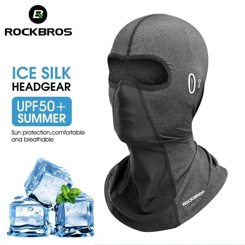 ROCKBROS Summer Cool Women Men Hat Anti-UV Full Face Mask Motorcycle Helmet Balaclava Ice Silk Breathable Dustproof Cycling M260320
