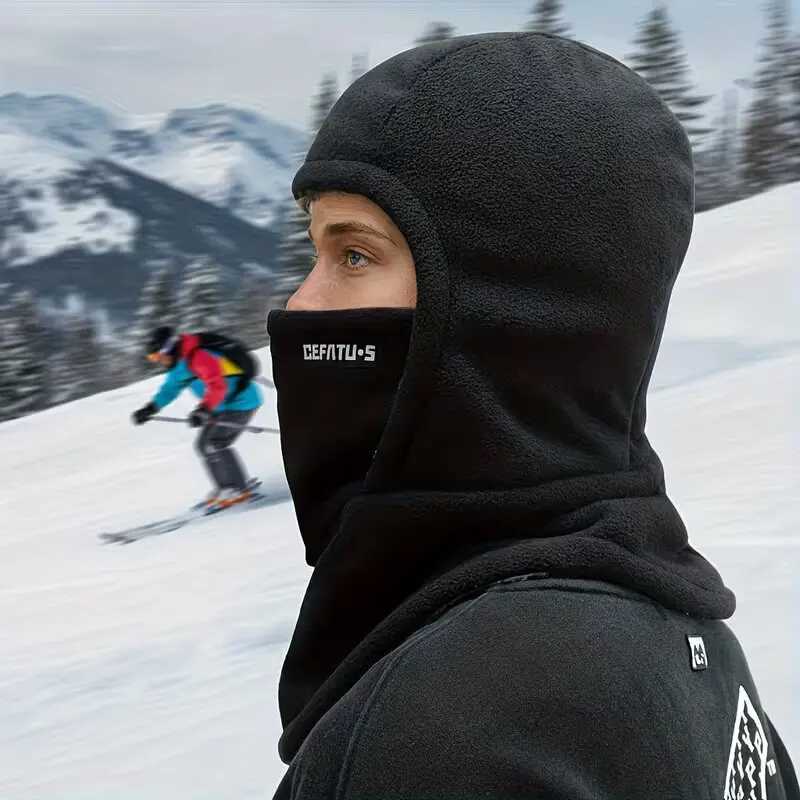 Fleece Balaclava Cycling Cold-proof Windproof Warm Hood and Hat Thicken Thermal Ski Windproof Women Men M260320