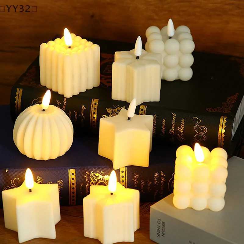 YY32Pumpkin Battery Operated Candle Festival Decorative Props Night Lantern Led Lights For Bedroom Living Room H260319