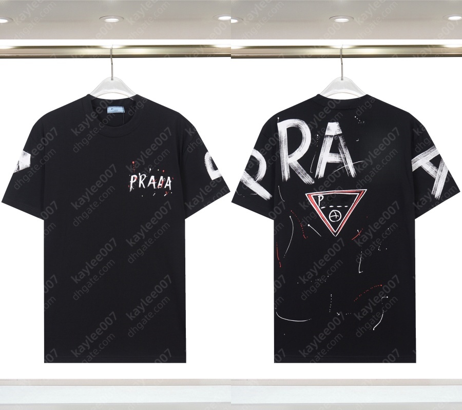 mens designer t shirt Woman graphic tee men shirts luxury tshirt cotton clothes brand short sleeve inverted triangle badge summer popular pullover mens clothing 013