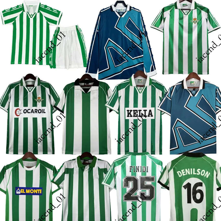 REALs BETIS Retro Soccer Jerseys 76 77 94 95 96 97 98 02 03 04 ALFONSO JOAQUIN DENILSON 1994 1995 1996 1997 1998 2002 2003 retrio classic long sleeve football shirts A