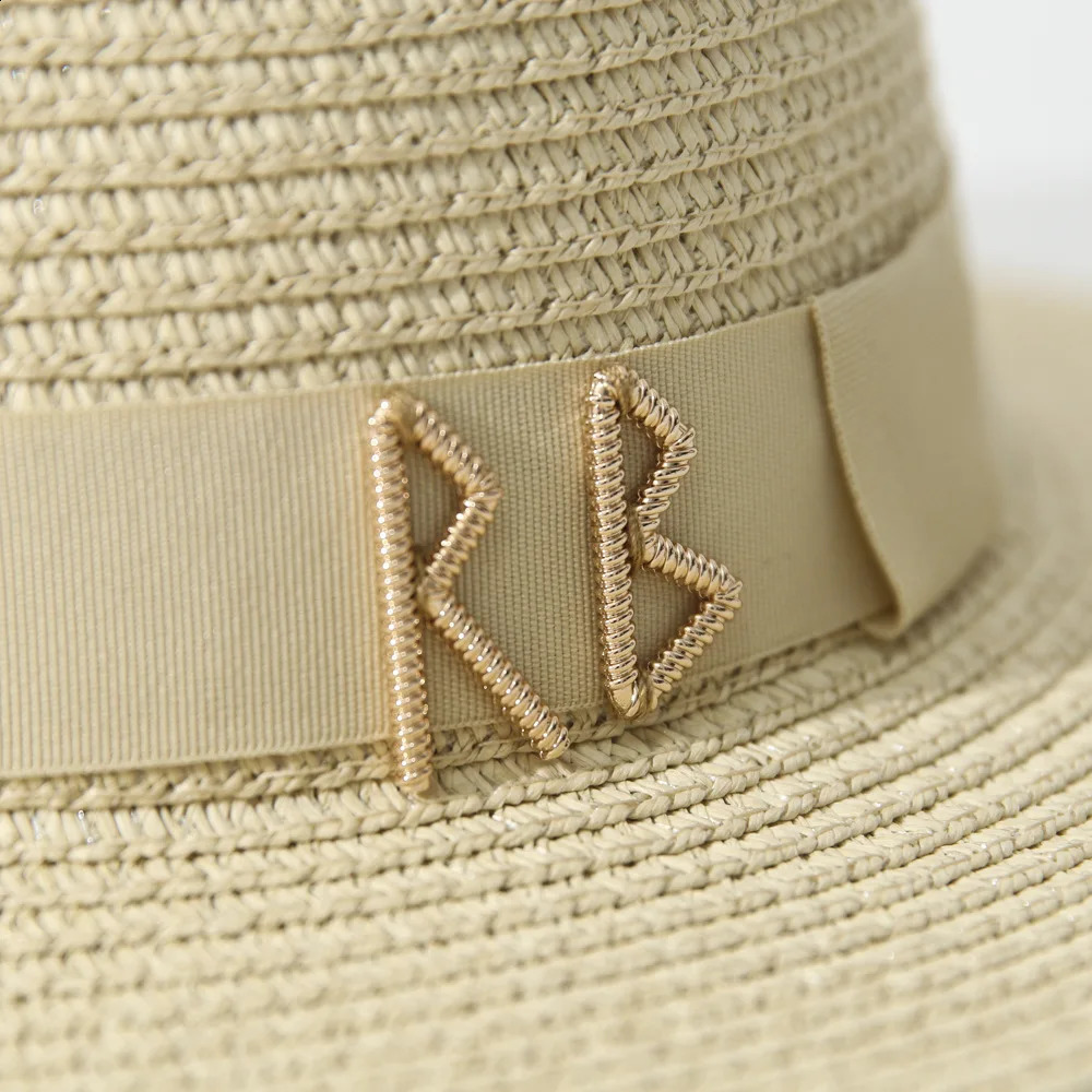 Summer Straw Hats for Women Ribbon Decoration Elegant Ladies Party Dress Hats Travel Beach Sun Hat Chapeau Femme 260320