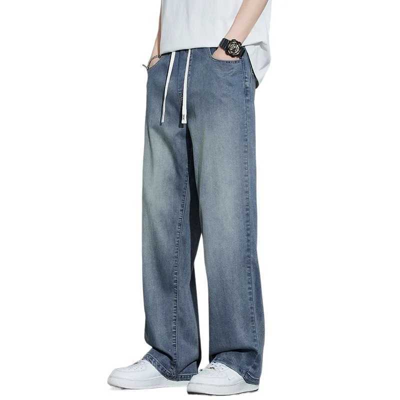 2025 New Spring and Autumn Mens Jeans Loose Comfortable Straight Business Casual Versatile Wide-leg Business Trousers D260320