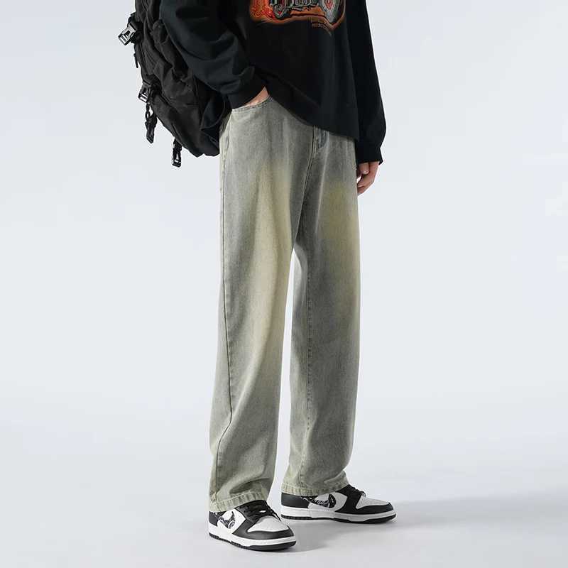 Lengthed 115 110cm Tall Mens Jean Straight Leg Elastic Waist Denim Pants Male Extra Long Length 190 Cm 200cm Slim Thin Teenager D260320