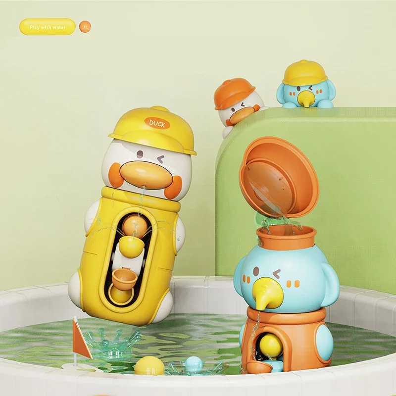 Cute Duck/Elephant Baby Shower Bath Toys Children Water Play Spinner with Suction Cup Waterwheel Games for Kid Bathroom Y260319